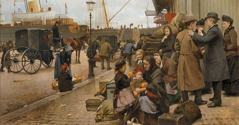 Udvandrere-på-Larsens-Plads_-Billede-af-Edvard-Petersen-1890